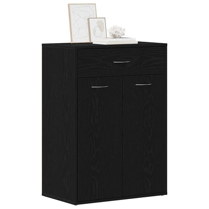 Shoe Cabinet 60x35x84 cm Engineered Wood Black oak