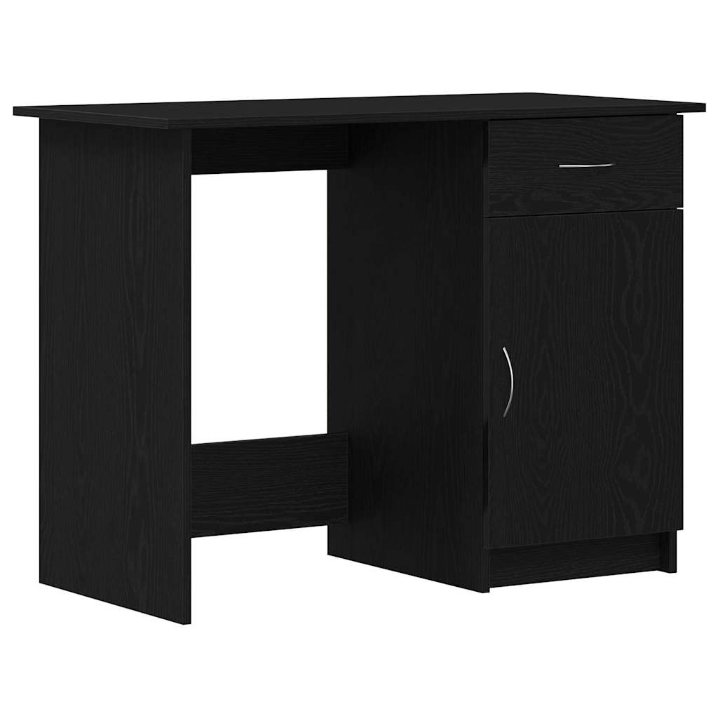 vidaXL Desk Black Oak Engineered Wood 100 x 50 x 76 cm 2