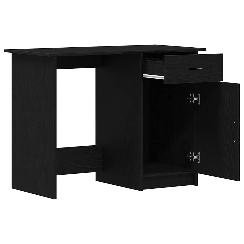 vidaXL Desk Black Oak Engineered Wood 100 x 50 x 76 cm 5