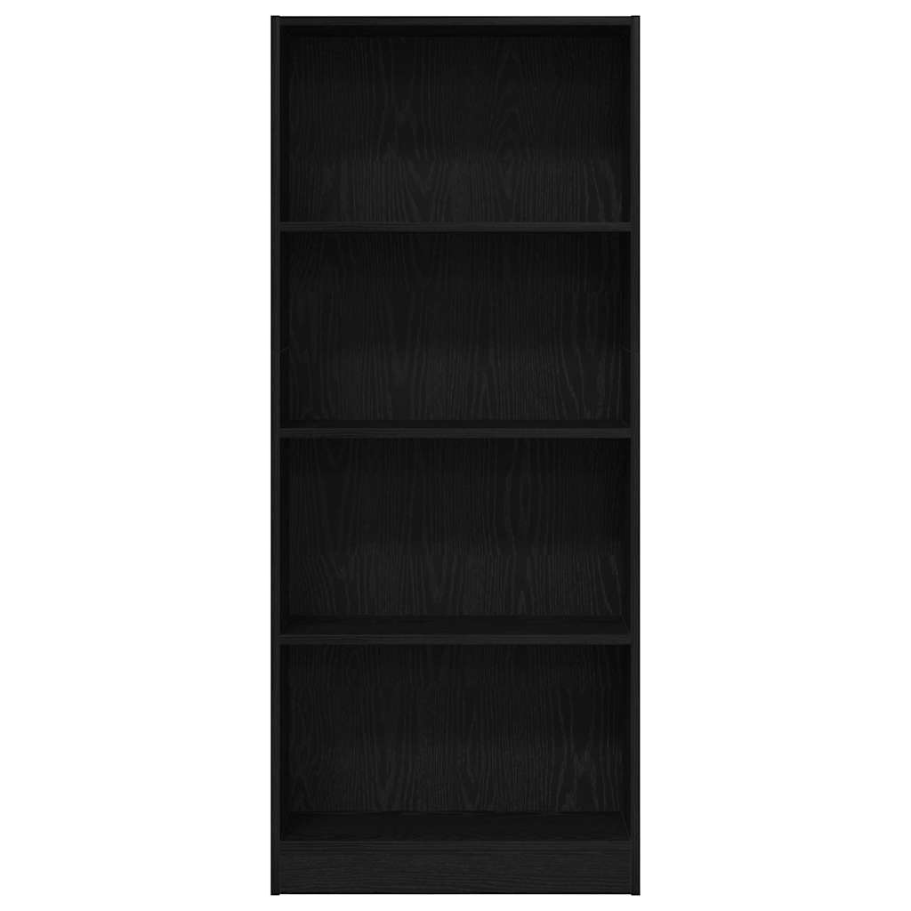 vidaXL Bookshelf 60 x 24 x 143 cm Engineered Wood Black Oak 6