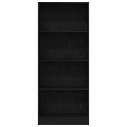 vidaXL Bookshelf 60 x 24 x 143 cm Engineered Wood Black Oak 6