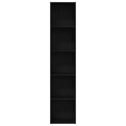 vidaXL Book Cabinet Black Oak 40x30x189 cm Engineered Wood 4