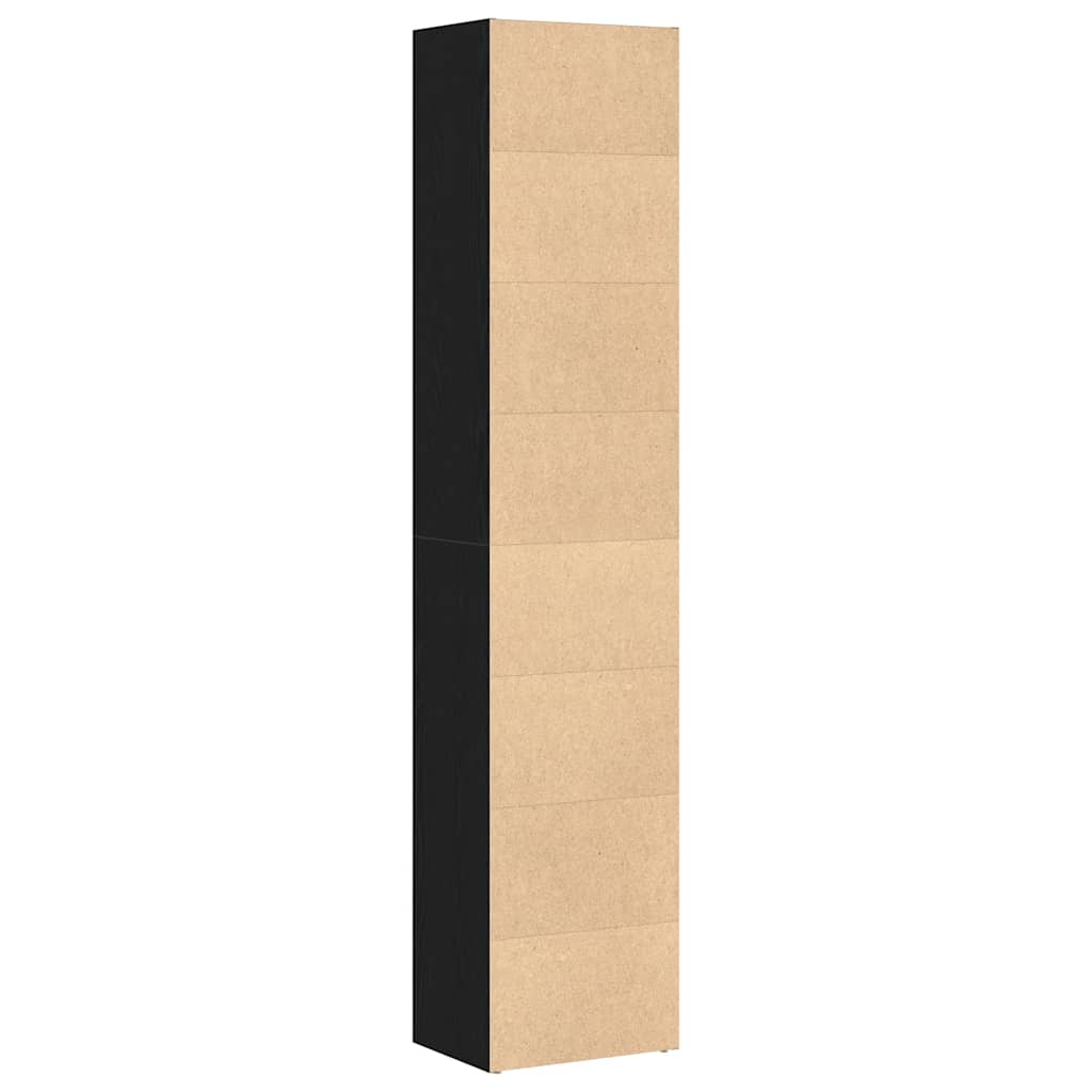 vidaXL Book Cabinet Black Oak 40x30x189 cm Engineered Wood 5