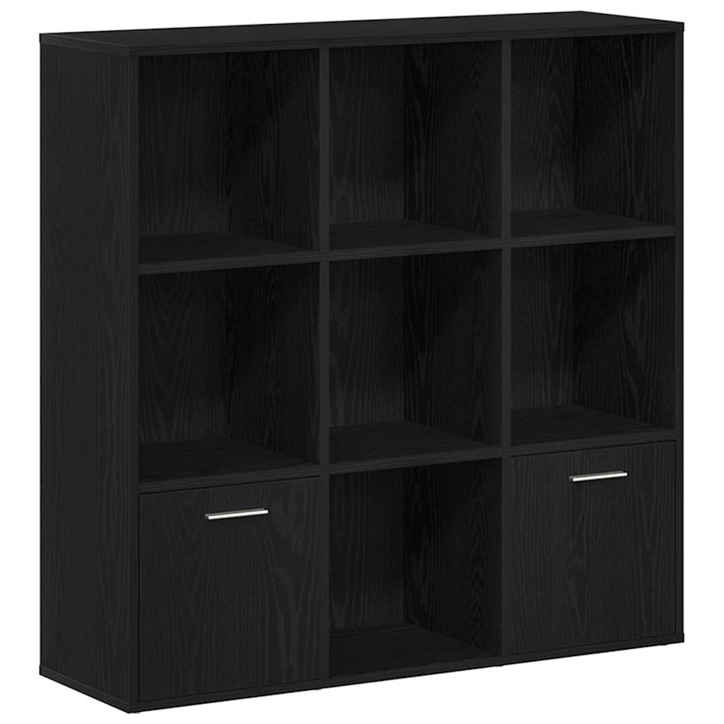 vidaXL Book Cabinet Black Oak 98x29x97.5 cm Engineered Wood 2