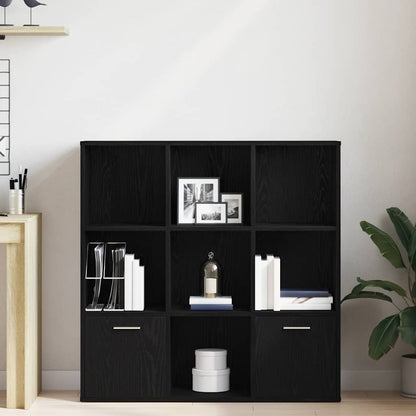 vidaXL Book Cabinet Black Oak 98x29x97.5 cm Engineered Wood 3