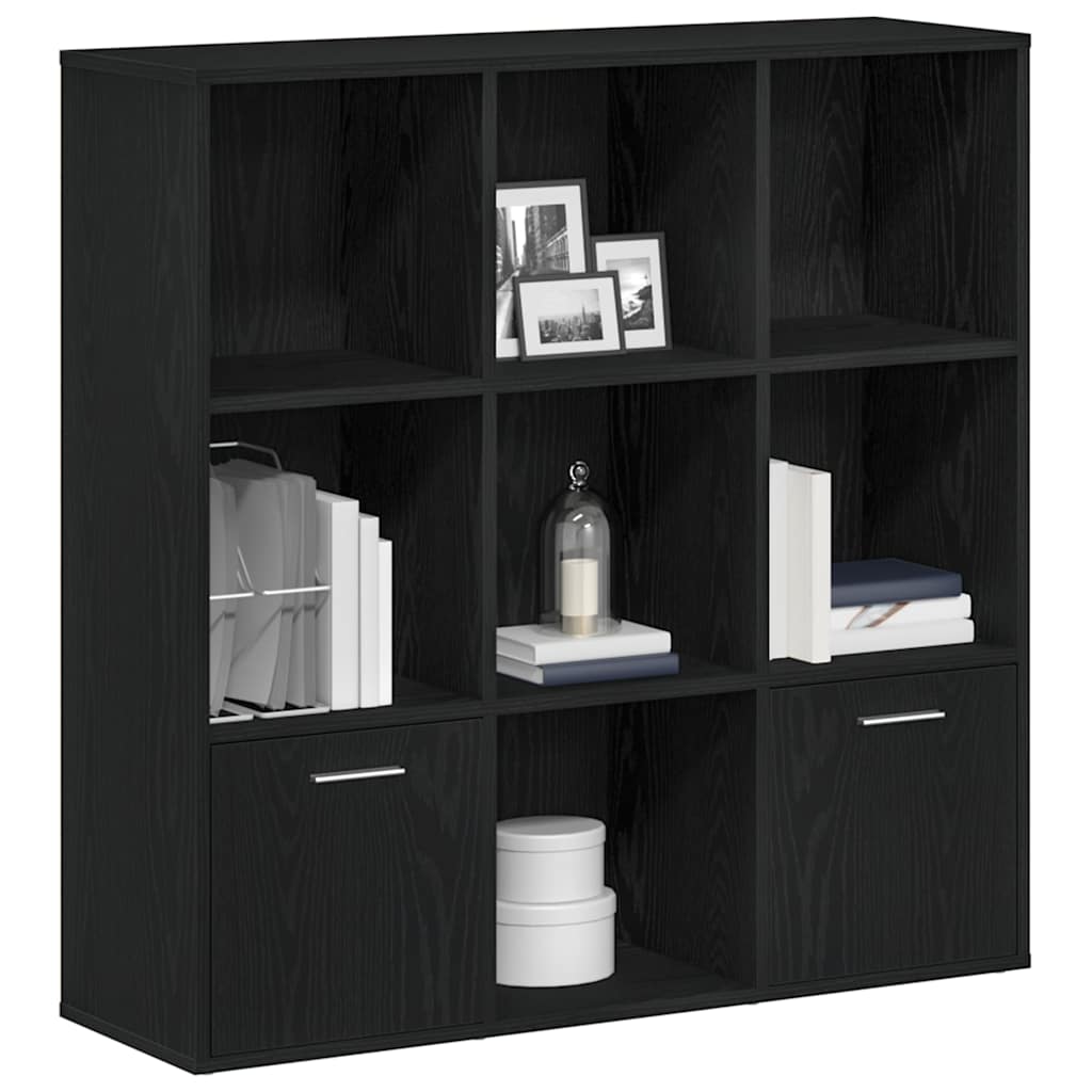 vidaXL Book Cabinet Black Oak 98x29x97.5 cm Engineered Wood 4
