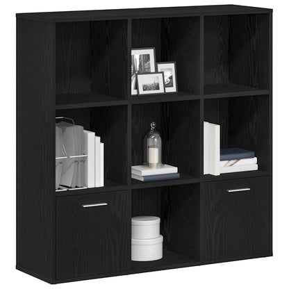 vidaXL Book Cabinet Black Oak 98x29x97.5 cm Engineered Wood 4