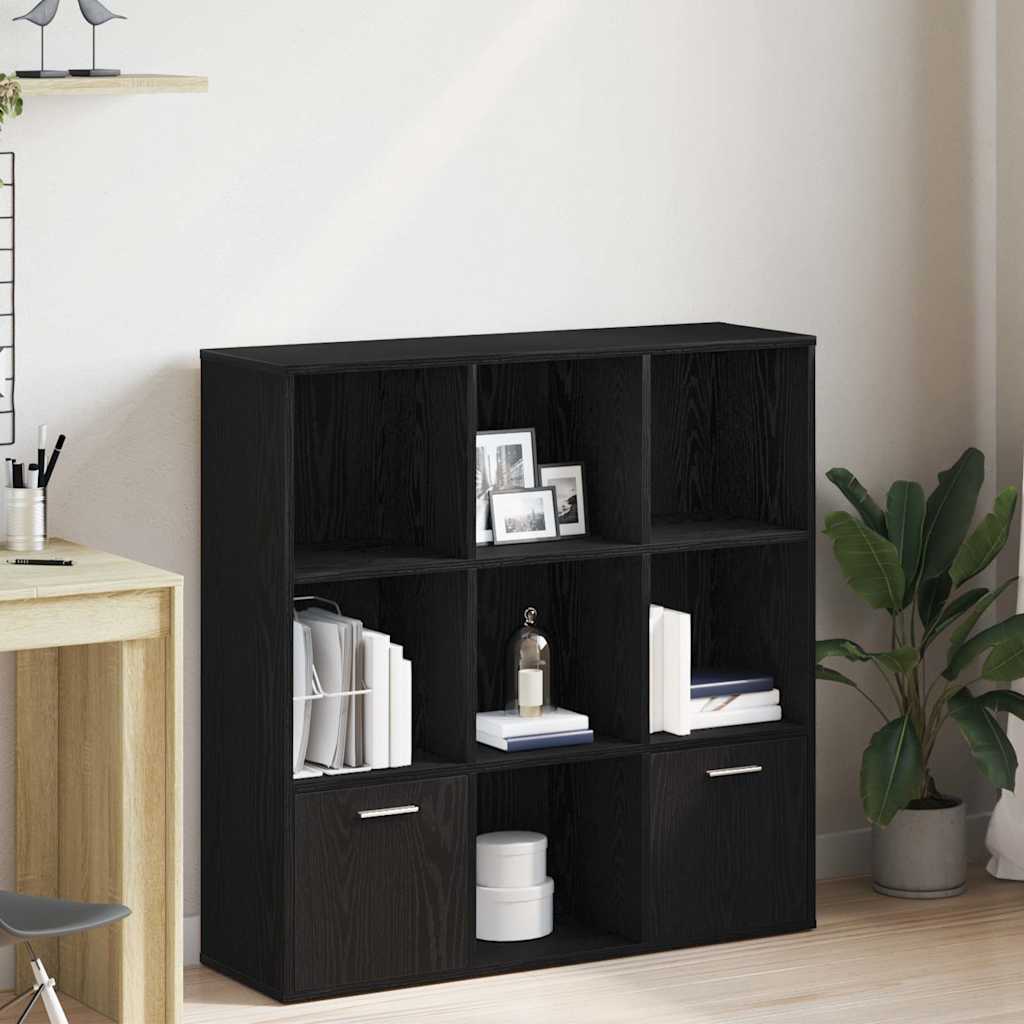 vidaXL Book Cabinet Black Oak 98x29x97.5 cm Engineered Wood 1