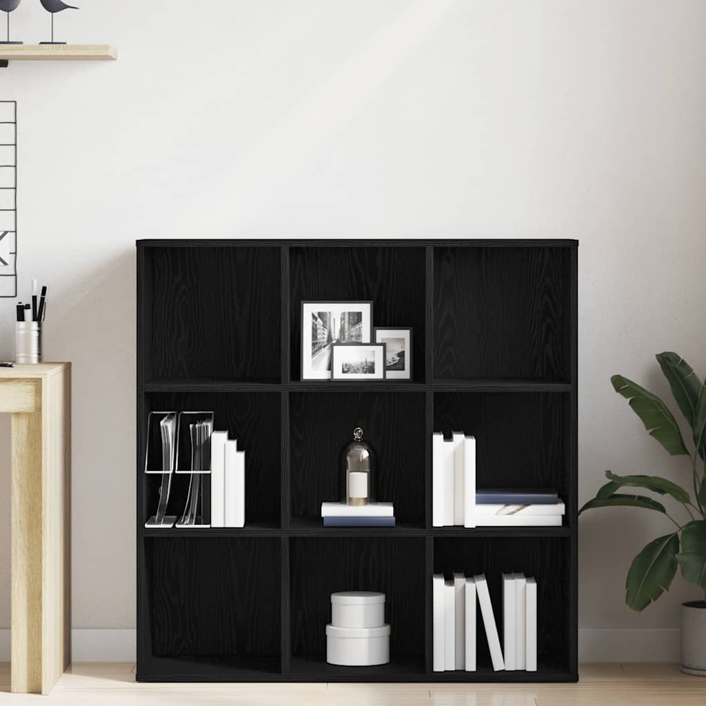 vidaXL Book Cabinet Black Oak 98x29x97.5 cm Engineered Wood 3