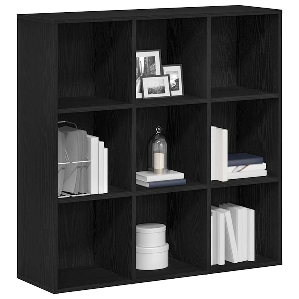 vidaXL Book Cabinet Black Oak 98x29x97.5 cm Engineered Wood 4