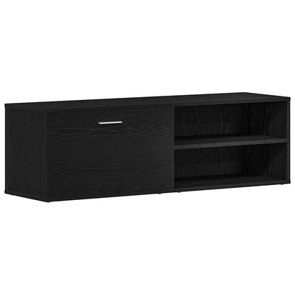 vidaXL TV Cabinet Black Oak 120x34x37 cm Engineered Wood 2