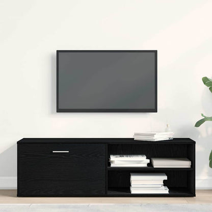 vidaXL TV Cabinet Black Oak 120x34x37 cm Engineered Wood 3