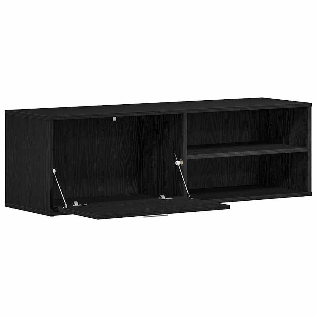 vidaXL TV Cabinet Black Oak 120x34x37 cm Engineered Wood 5