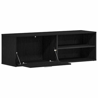 vidaXL TV Cabinet Black Oak 120x34x37 cm Engineered Wood 5