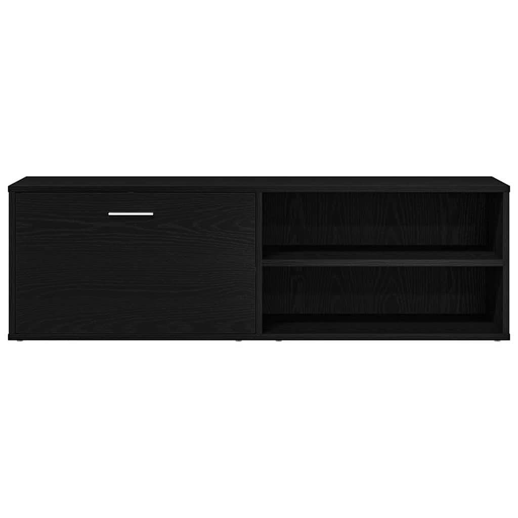 vidaXL TV Cabinet Black Oak 120x34x37 cm Engineered Wood 6