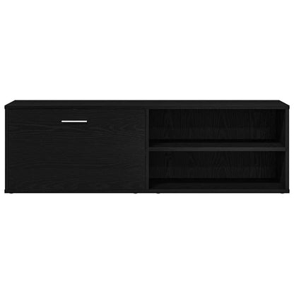 vidaXL TV Cabinet Black Oak 120x34x37 cm Engineered Wood 6
