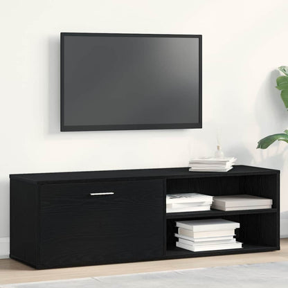 vidaXL TV Cabinet Black Oak 120x34x37 cm Engineered Wood 1