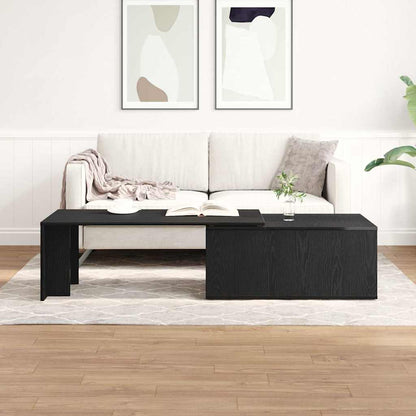 vidaXL Coffee Table Black Oak 150 x 50 x 35 cm Engineered Wood 1