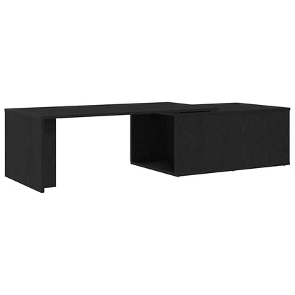 vidaXL Coffee Table Black Oak 150 x 50 x 35 cm Engineered Wood 2