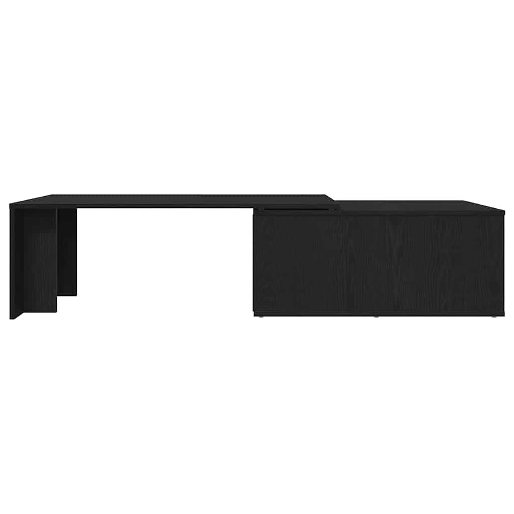 vidaXL Coffee Table Black Oak 150 x 50 x 35 cm Engineered Wood 6