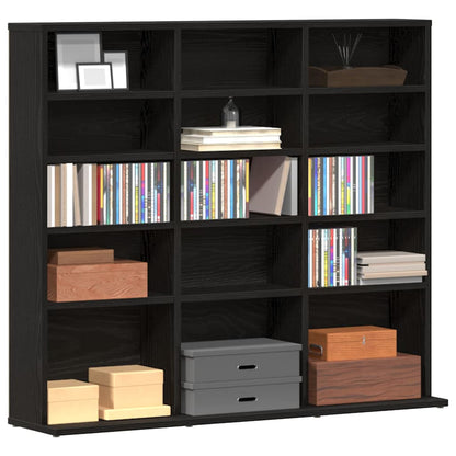 CD Cabinet 100x23x89,5 cm Engineered Wood Height 89.5 cm Black oak