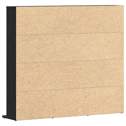 vidaXL CD Cabinet Black Oak 100x23x89,5 cm Engineered Wood 5
