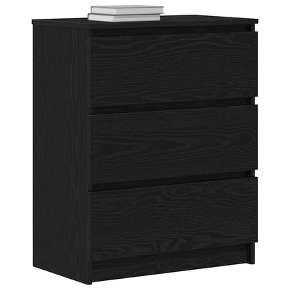 vidaXL Sideboard Black Oak 60x35x76 cm Engineered Wood 4