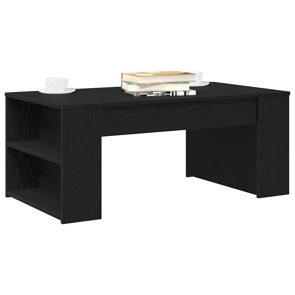 vidaXL Coffee Table Black Oak 102 x 55 x 42 cm Engineered Wood 3