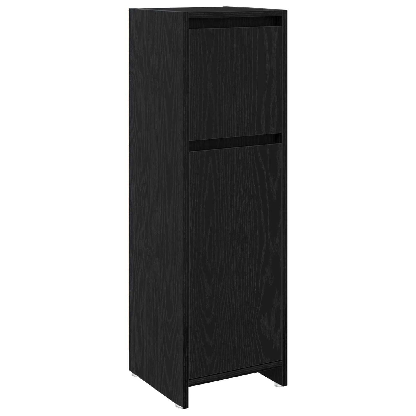 vidaXL Bathroom Cabinet Black Oak 30 x 30 x 95 cm Engineered Wood 2