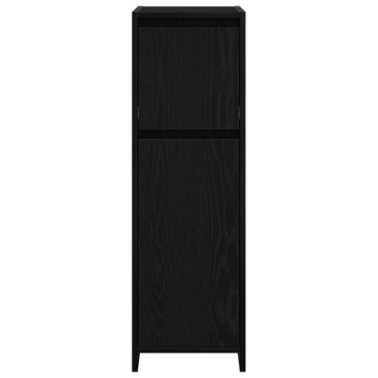 vidaXL Bathroom Cabinet Black Oak 30 x 30 x 95 cm Engineered Wood 6