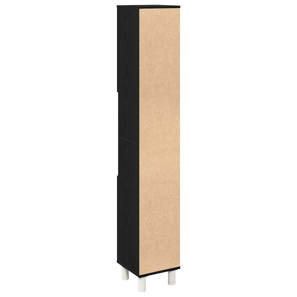 vidaXL Bathroom Cabinet Black Oak 30 x 30 x 179 cm Engineered Wood 6