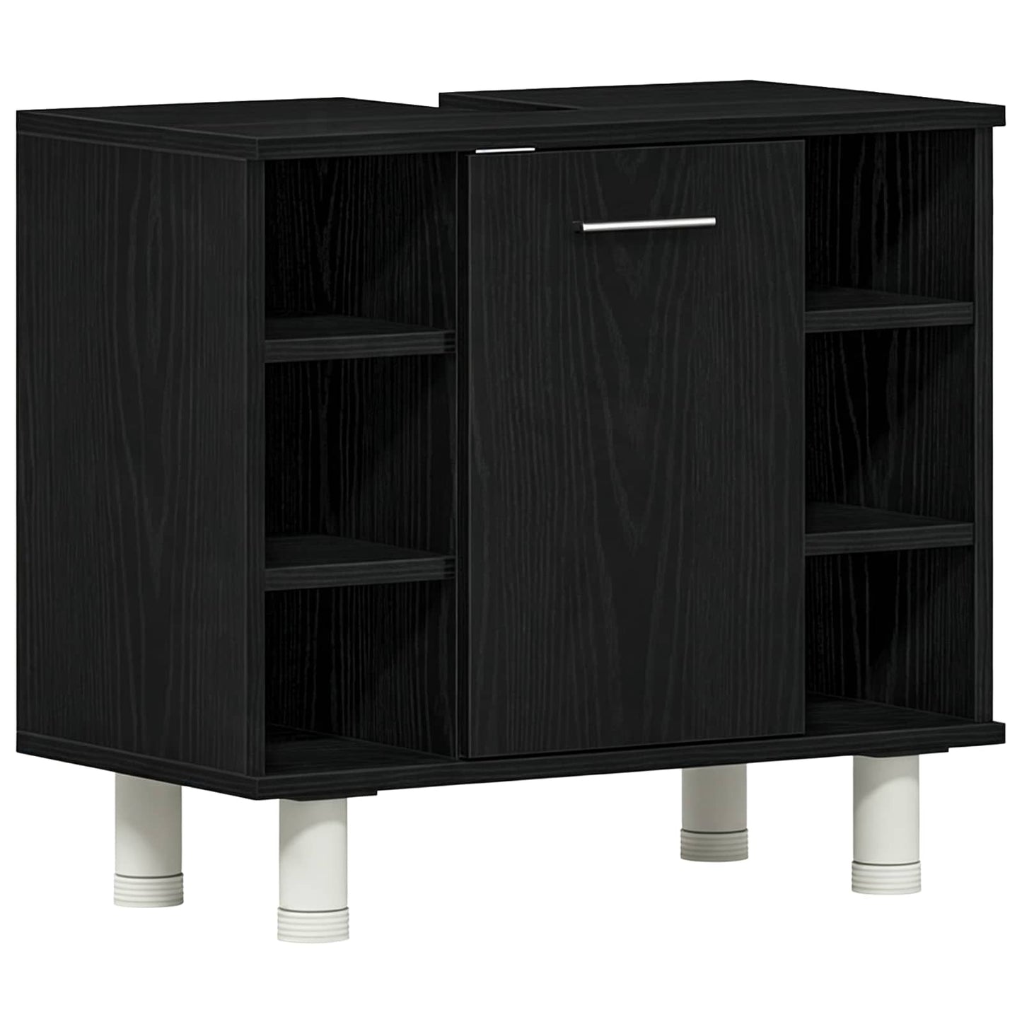 vidaXL Bathroom Cabinet Black Oak 60 x 32 x 54 cm Engineered Wood 2
