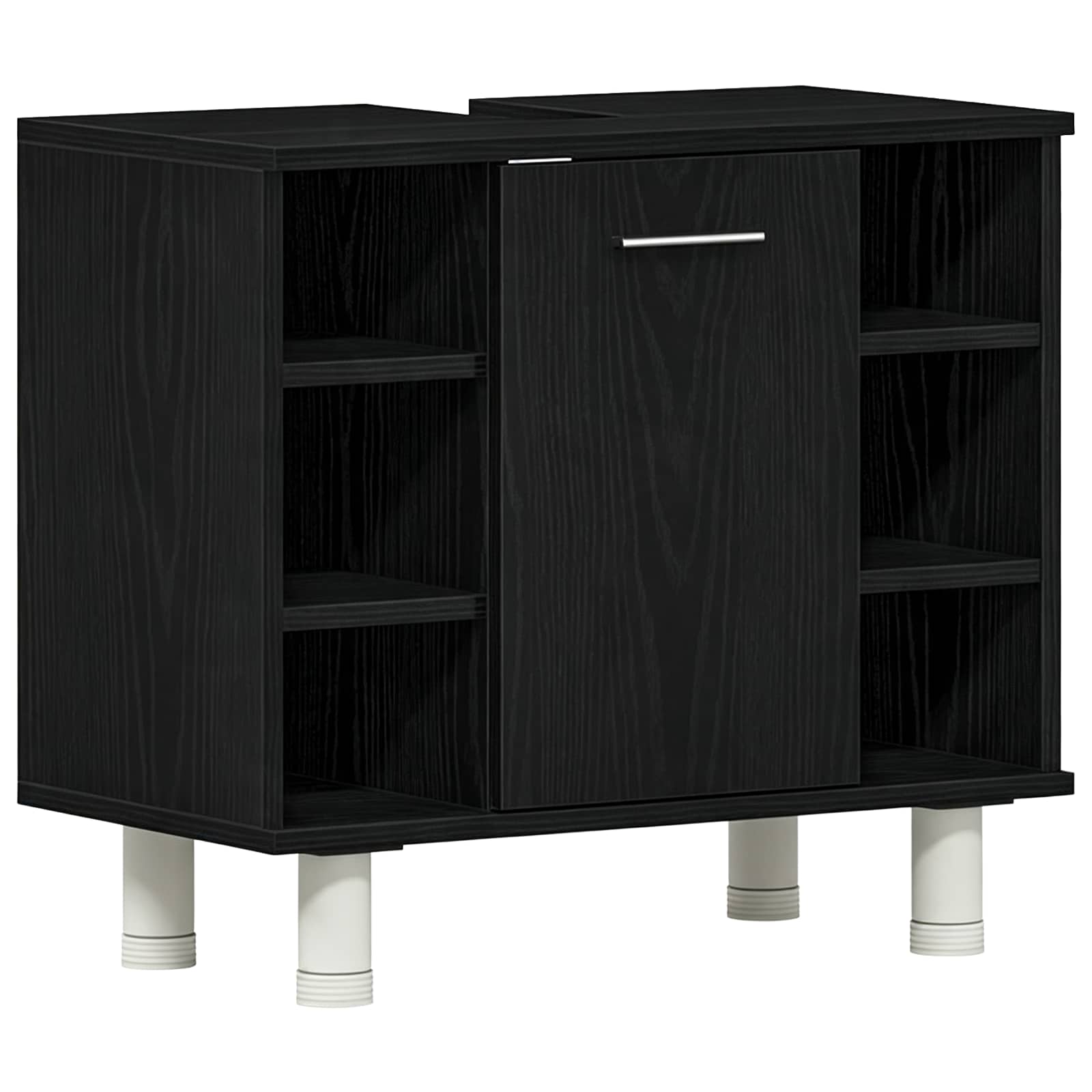 vidaXL Bathroom Cabinet Black Oak 60 x 32 x 54 cm Engineered Wood 2