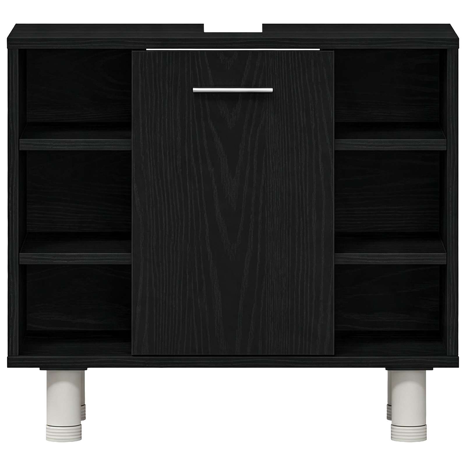vidaXL Bathroom Cabinet Black Oak 60 x 32 x 54 cm Engineered Wood 6