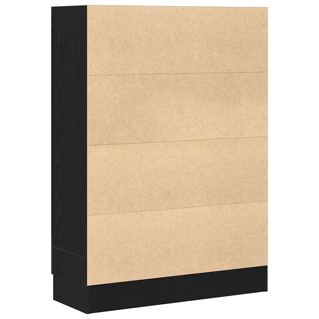 Book Cabinet 82.5x30.5x115 cm Engineered Wood Black oak