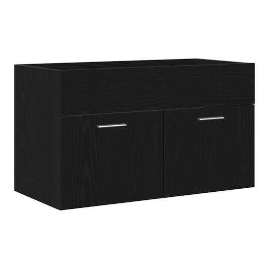 Sink Cabinet Engineered Wood Black oak