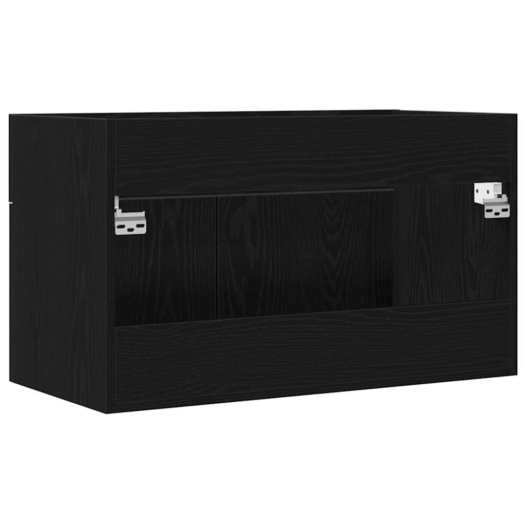 vidaXL Sink cabinet Black Oak Engineered Wood 6