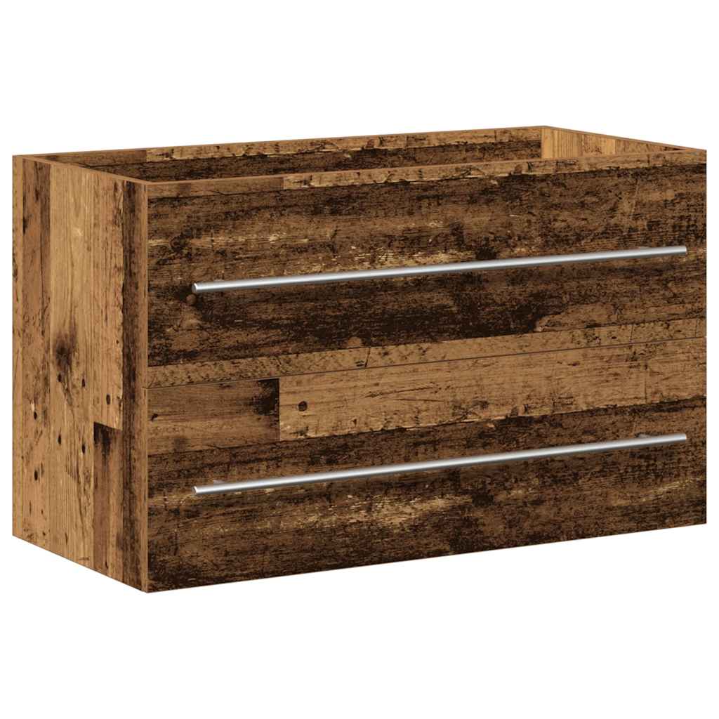 vidaXL Bathroom Sink Cabinet Old Wood 80x38.5x48 cm Engineered Wood 2