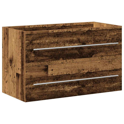 vidaXL Bathroom Sink Cabinet Old Wood 80x38.5x48 cm Engineered Wood 2
