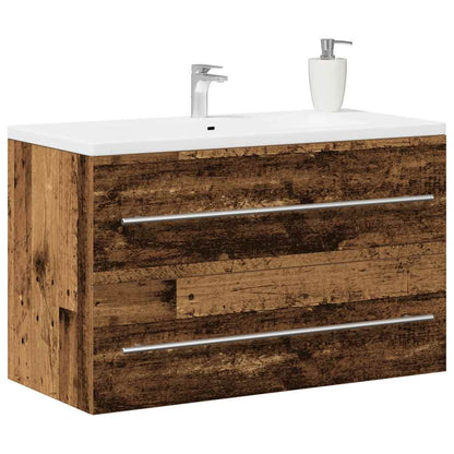 vidaXL Bathroom Sink Cabinet Old Wood 80x38.5x48 cm Engineered Wood 4