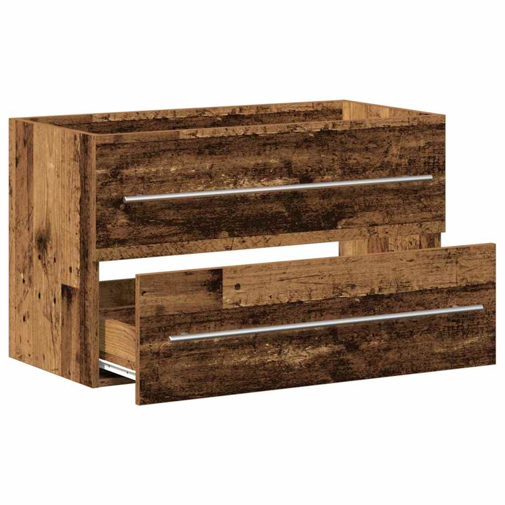vidaXL Bathroom Sink Cabinet Old Wood 80x38.5x48 cm Engineered Wood 5