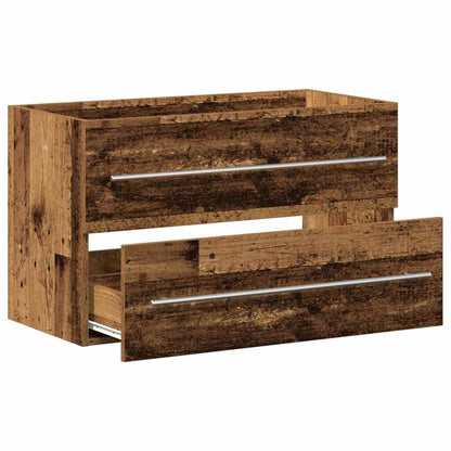 vidaXL Bathroom Sink Cabinet Old Wood 80x38.5x48 cm Engineered Wood 5