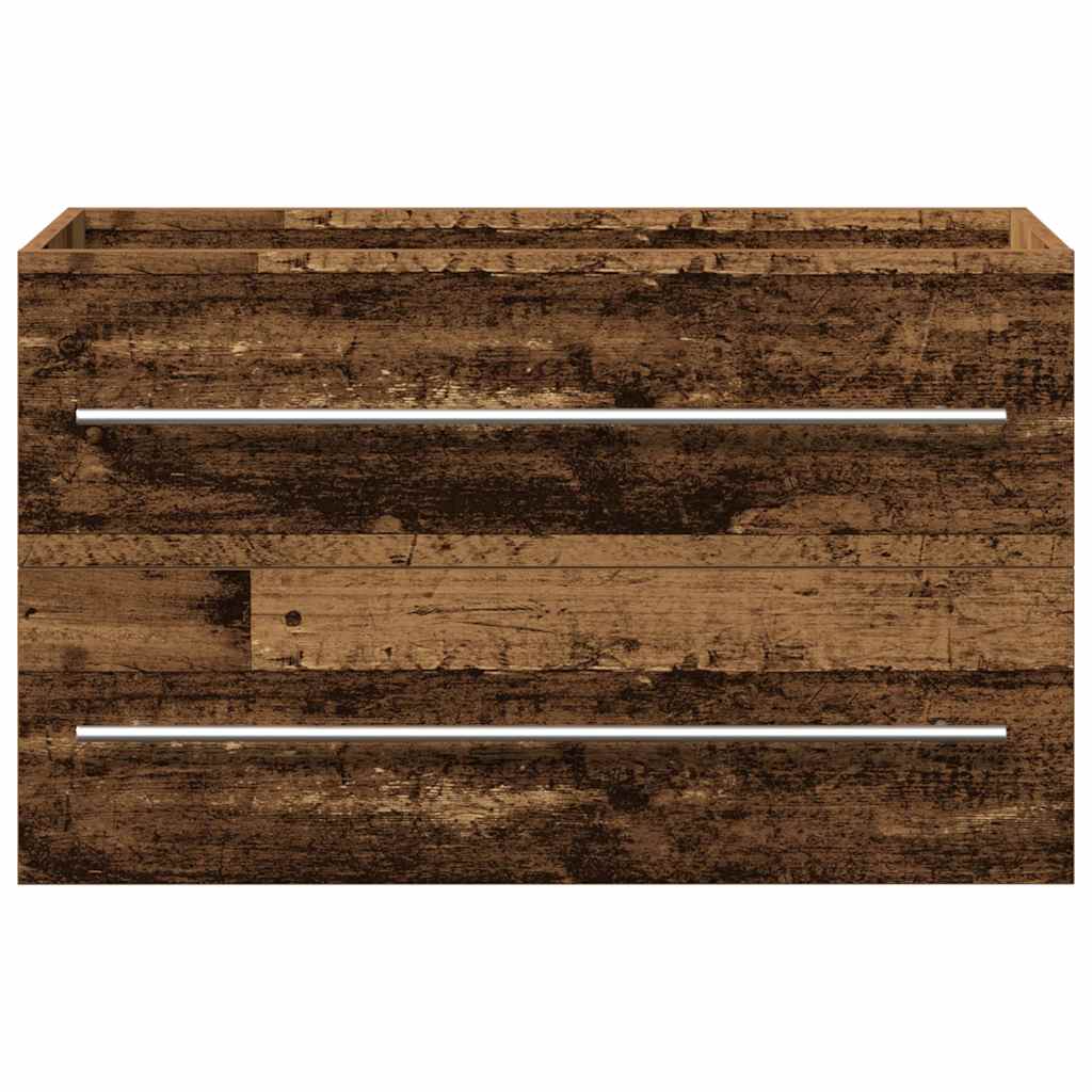 vidaXL Bathroom Sink Cabinet Old Wood 80x38.5x48 cm Engineered Wood 6