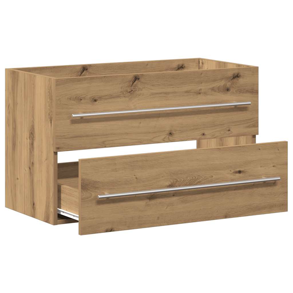 vidaXL Bathroom Sink Cabinet Artisan Oak 80x38.5x48 cm Engineered Wood 5