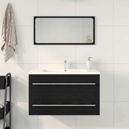 vidaXL Bathroom Sink Cabinet Black Oak 80x38.5x48 cm Engineered Wood 3
