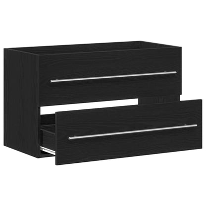 vidaXL Bathroom Sink Cabinet Black Oak 80x38.5x48 cm Engineered Wood 5
