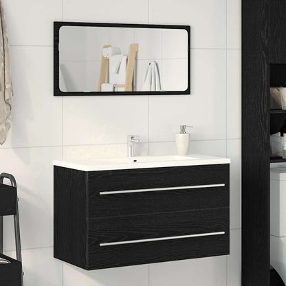 vidaXL Bathroom Sink Cabinet Black Oak 80x38.5x48 cm Engineered Wood 1