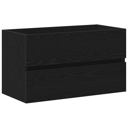 vidaXL Bathroom Cabinet Black Oak 80 x 38.5 x 45 cm Engineered Wood 2