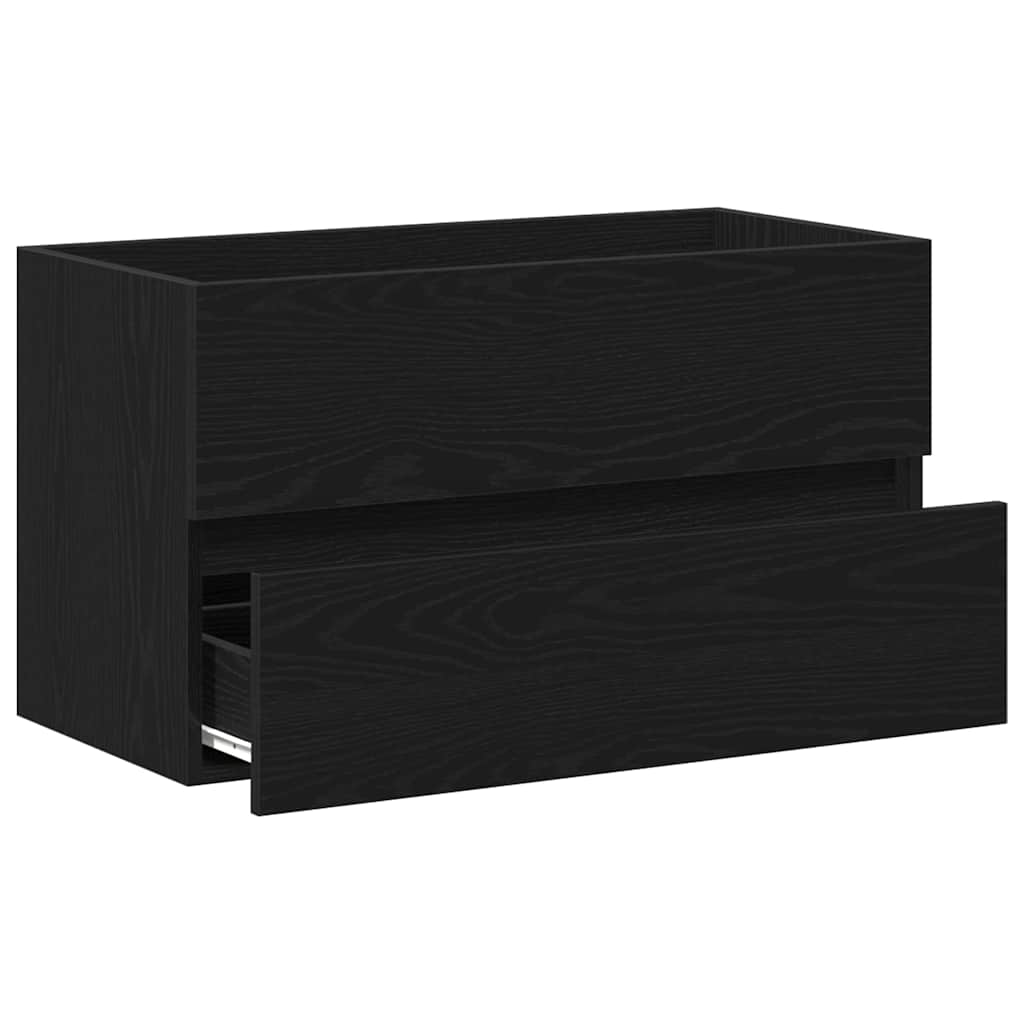 vidaXL Bathroom Cabinet Black Oak 80 x 38.5 x 45 cm Engineered Wood 5