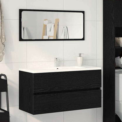 vidaXL Bathroom Cabinet Black Oak 90 x 38.5 x 45 cm Engineered Wood 1